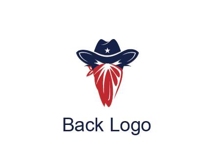 character with sheriff's hat with bandana