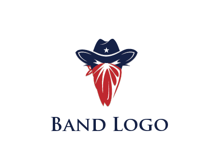 character with sheriff's hat with bandana