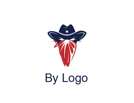 character with sheriff's hat with bandana
