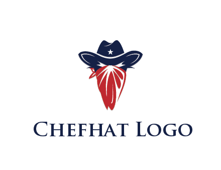character with sheriff's hat with bandana