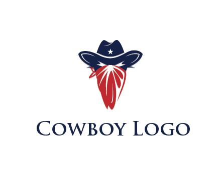 character with sheriff's hat with bandana