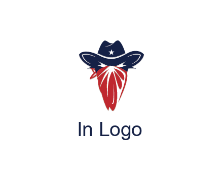 character with sheriff's hat with bandana