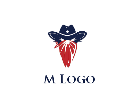character with sheriff's hat with bandana