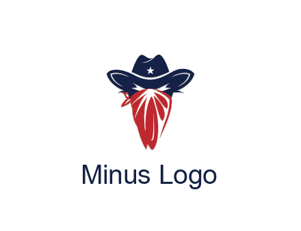 character with sheriff's hat with bandana