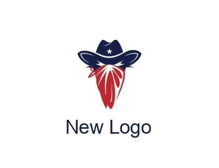 character with sheriff's hat with bandana