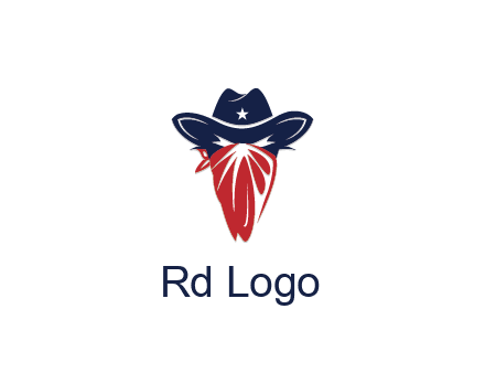 character with sheriff's hat with bandana