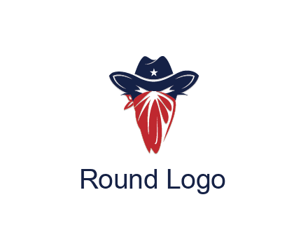 character with sheriff's hat with bandana