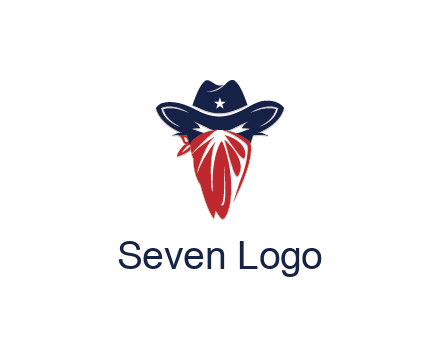 character with sheriff's hat with bandana