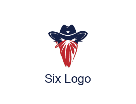 character with sheriff's hat with bandana