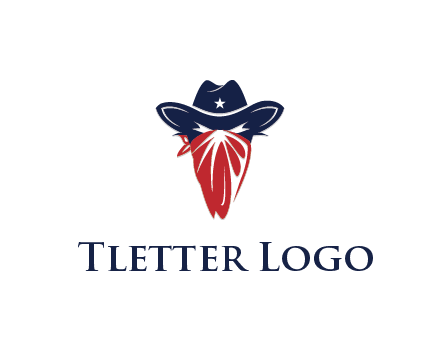character with sheriff's hat with bandana