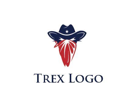 character with sheriff's hat with bandana
