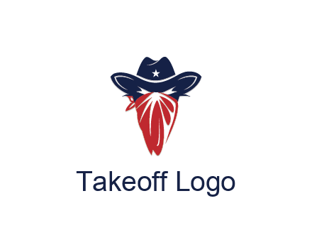 character with sheriff's hat with bandana