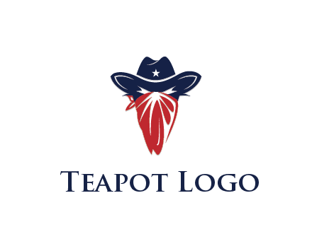 character with sheriff's hat with bandana