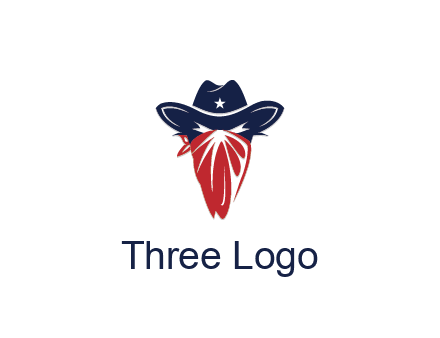 character with sheriff's hat with bandana