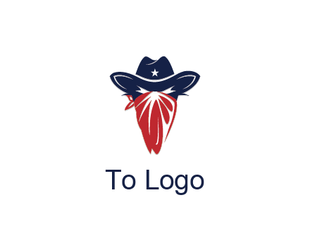 character with sheriff's hat with bandana