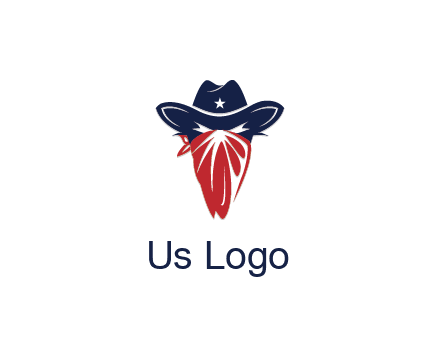 character with sheriff's hat with bandana