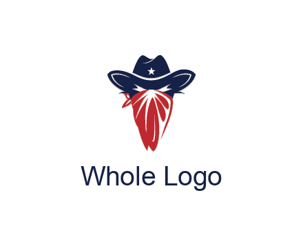 character with sheriff's hat with bandana
