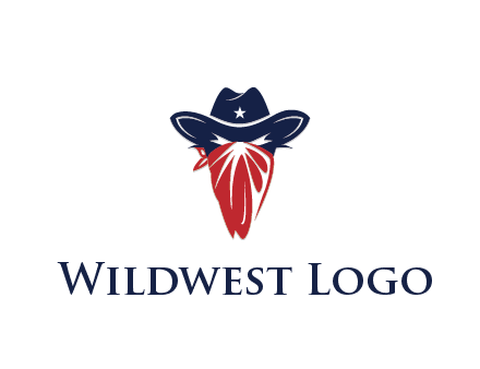 character with sheriff's hat with bandana