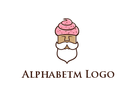 old bearded man with an ice cream turban