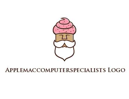 old bearded man with an ice cream turban