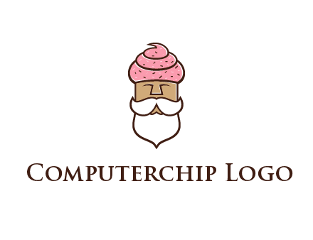 old bearded man with an ice cream turban