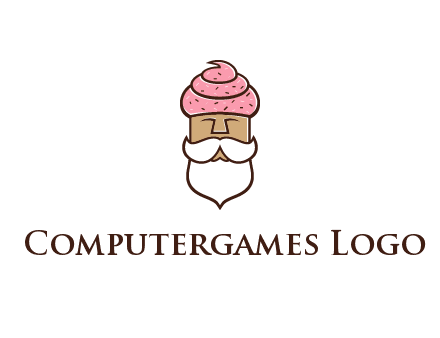old bearded man with an ice cream turban