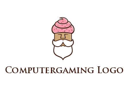 old bearded man with an ice cream turban
