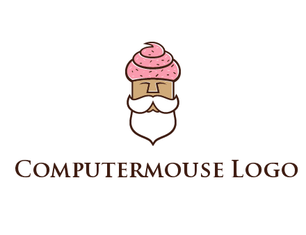 old bearded man with an ice cream turban