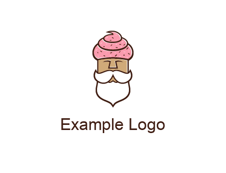 old bearded man with an ice cream turban