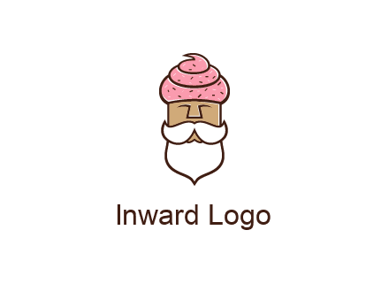 old bearded man with an ice cream turban