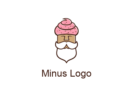 old bearded man with an ice cream turban