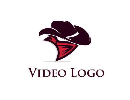 wild west logo with cowboy hat and bandanna