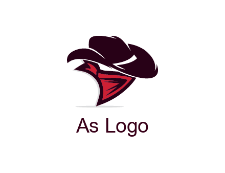 wild west logo with cowboy hat and bandanna