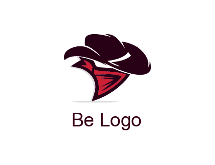 wild west logo with cowboy hat and bandanna