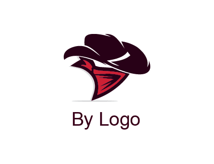 wild west logo with cowboy hat and bandanna