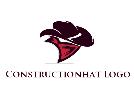 wild west logo with cowboy hat and bandanna