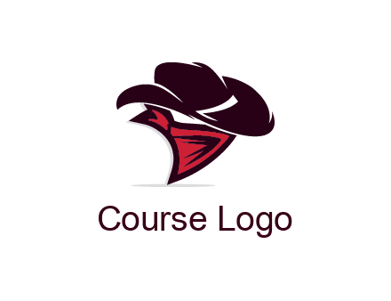 wild west logo with cowboy hat and bandanna