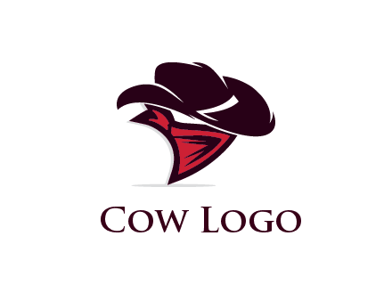 wild west logo with cowboy hat and bandanna