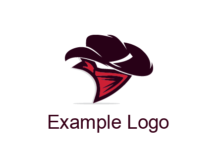 wild west logo with cowboy hat and bandanna
