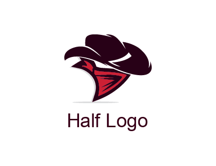 wild west logo with cowboy hat and bandanna