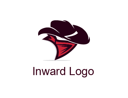 wild west logo with cowboy hat and bandanna