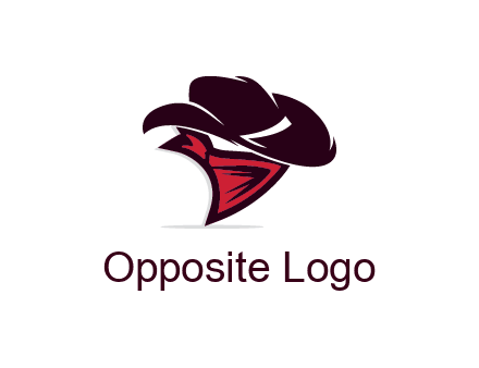 wild west logo with cowboy hat and bandanna