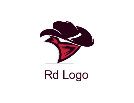 wild west logo with cowboy hat and bandanna