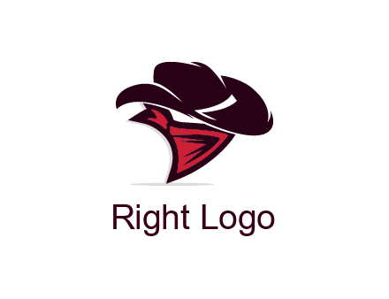wild west logo with cowboy hat and bandanna