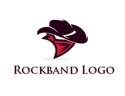 wild west logo with cowboy hat and bandanna