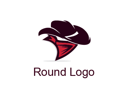 wild west logo with cowboy hat and bandanna