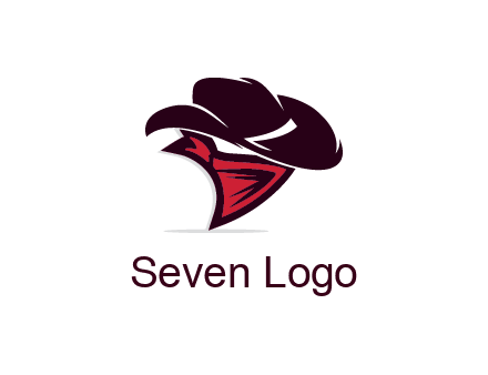 wild west logo with cowboy hat and bandanna