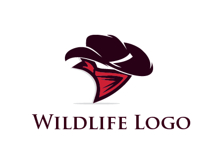 wild west logo with cowboy hat and bandanna
