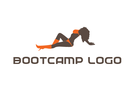 stripper in bikini and boots vector