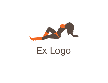stripper in bikini and boots vector